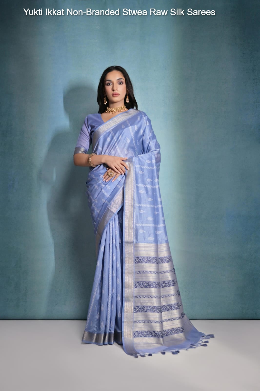 Yukti Ikkat Non-Branded Stwea Raw Silk Sarees