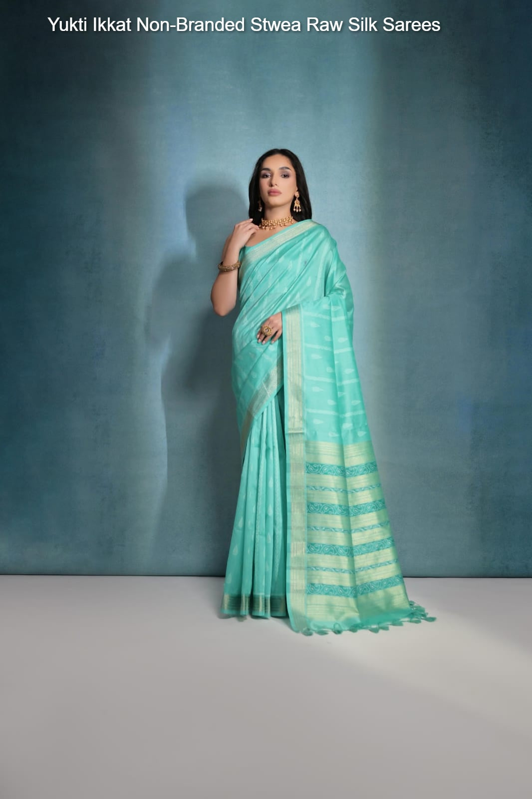 Yukti Ikkat Non-Branded Stwea Raw Silk Sarees