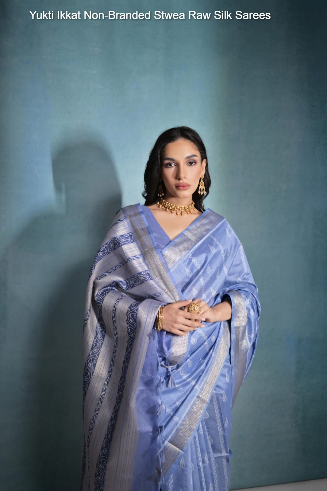 Yukti Ikkat Non-Branded Stwea Raw Silk Sarees