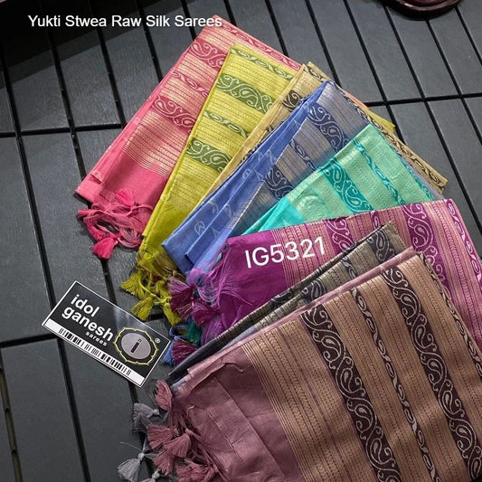 Yukti Stwea Raw Silk Sarees