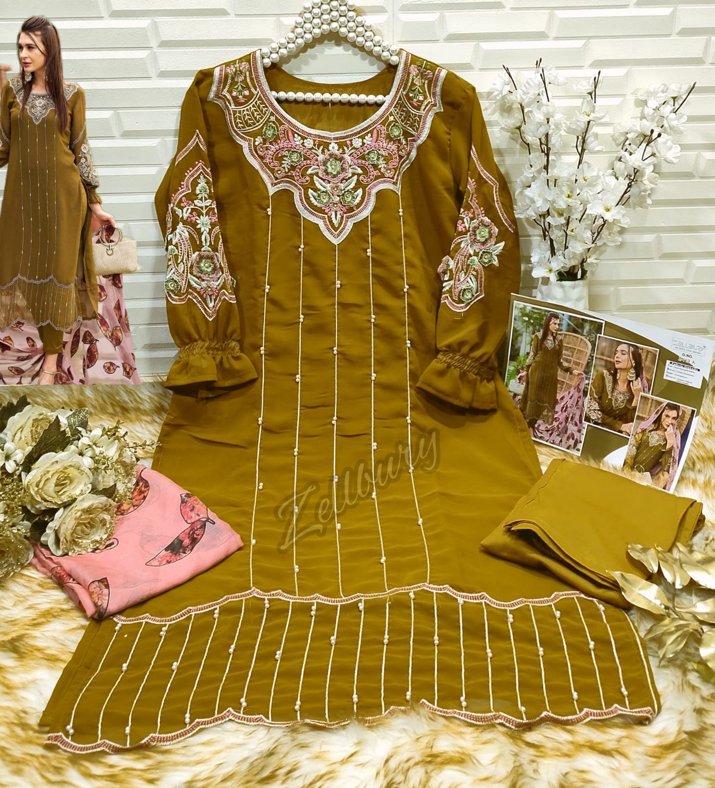 Z-119B Zellbury Georgette Pakistani Readymade Suits
