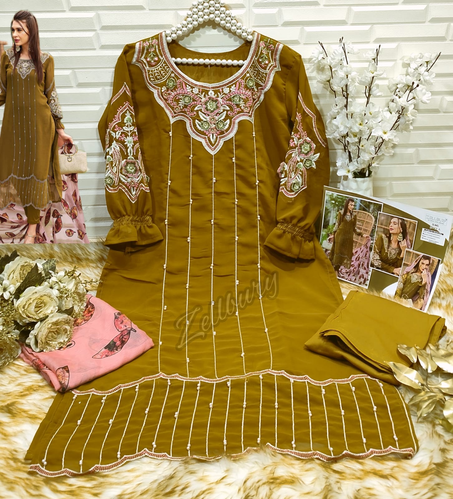 Z-119B Zellbury Georgette Pakistani Readymade Suits