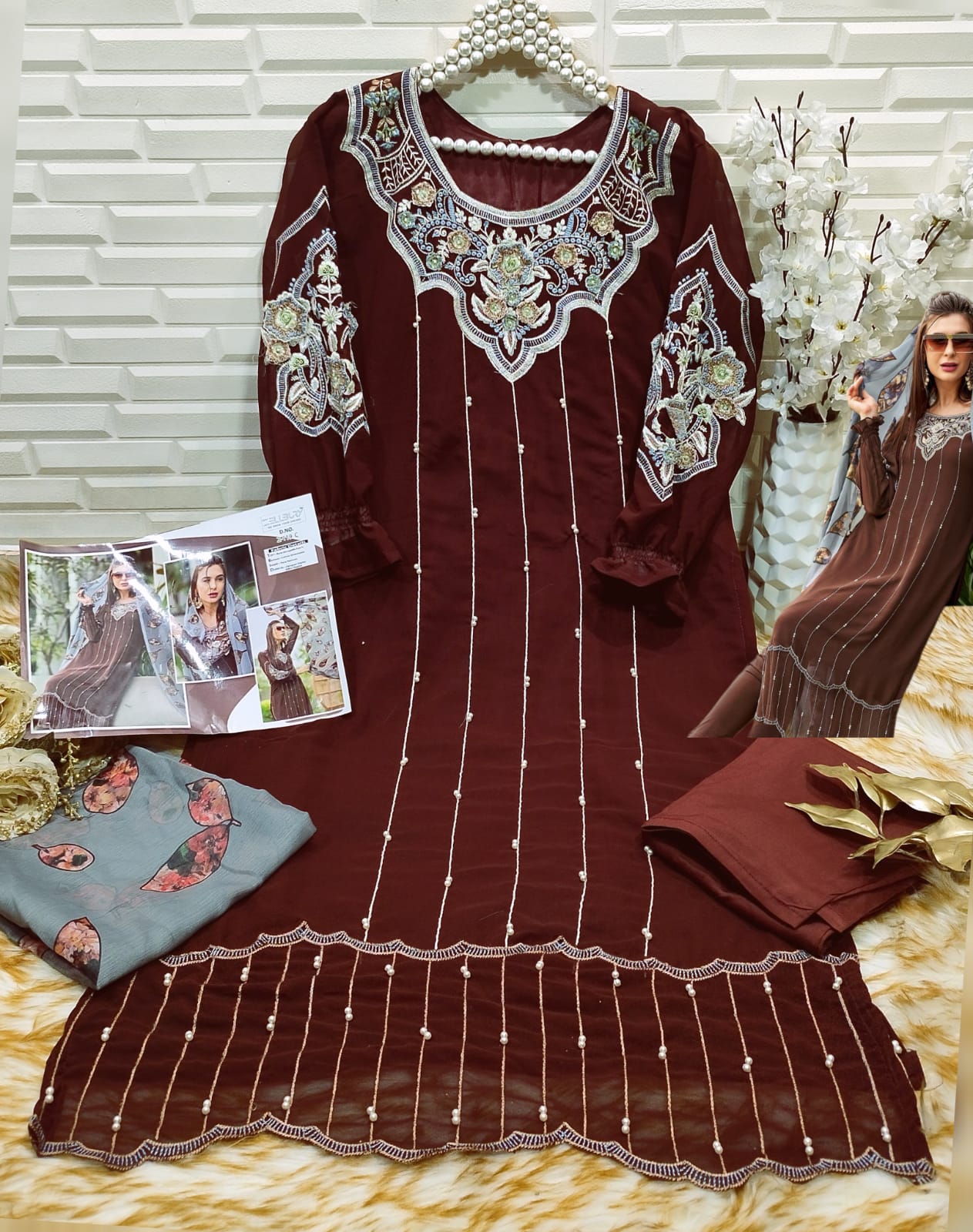 Z-119C Zellbury Georgette Pakistani Readymade Suits