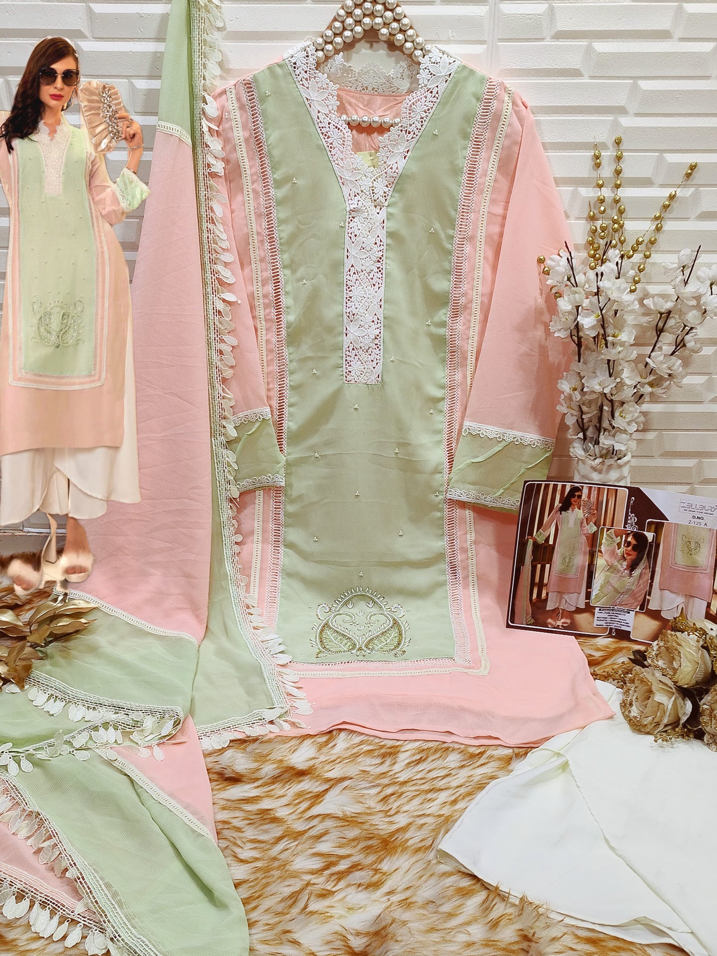 Z-125 A Zellbury Handwork Pakistani Readymade Suits