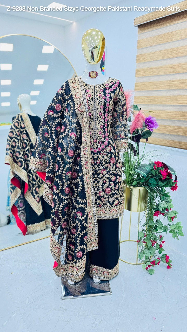 Z-9288 Non-Branded Stzyc Georgette Pakistani Readymade Suits