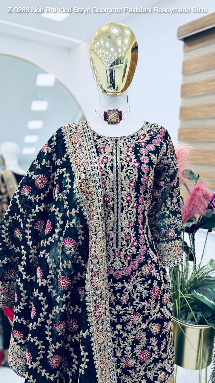 Z-9288 Non-Branded Stzyc Georgette Pakistani Readymade Suits