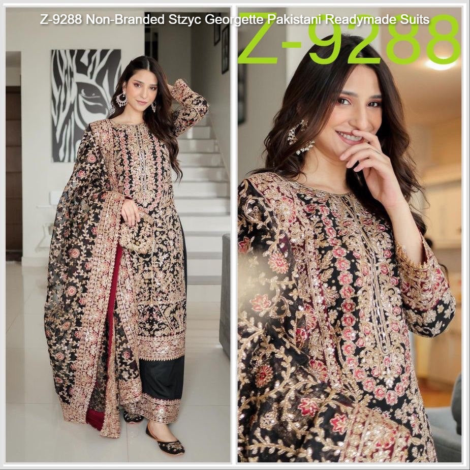Z-9288 Non-Branded Stzyc Georgette Pakistani Readymade Suits