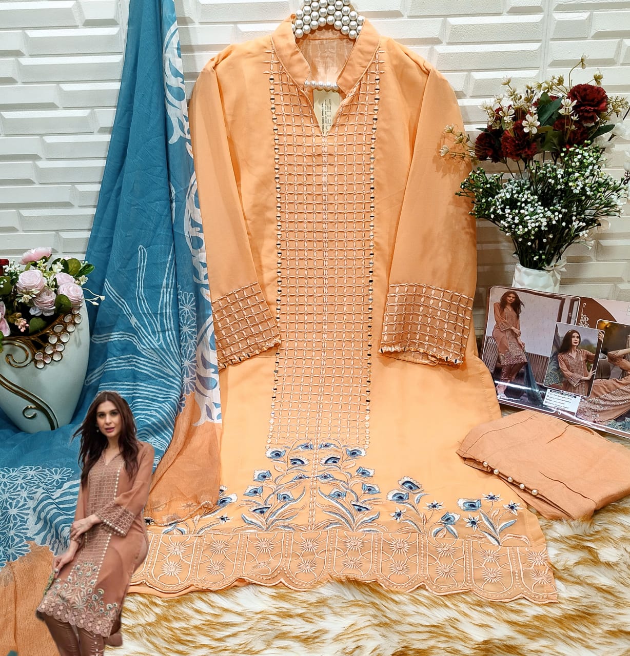 Z 118-A Zellbury Handwork Pakistani Readymade Suits