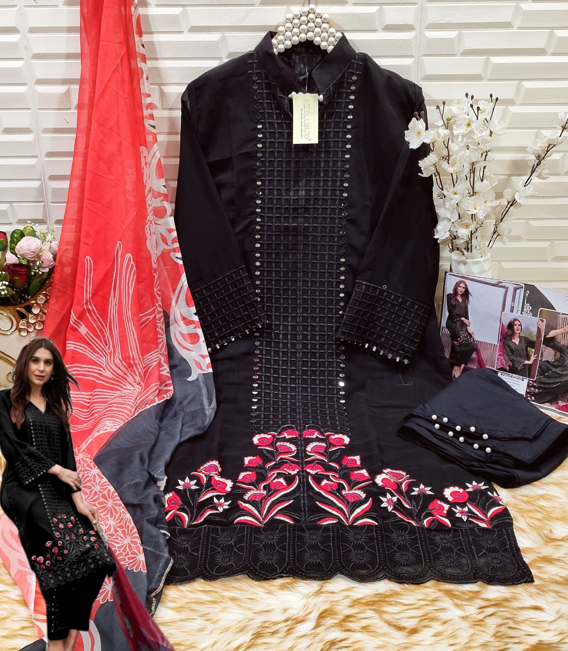 Z 118-E Zellbury Handwork Pakistani Readymade Suits