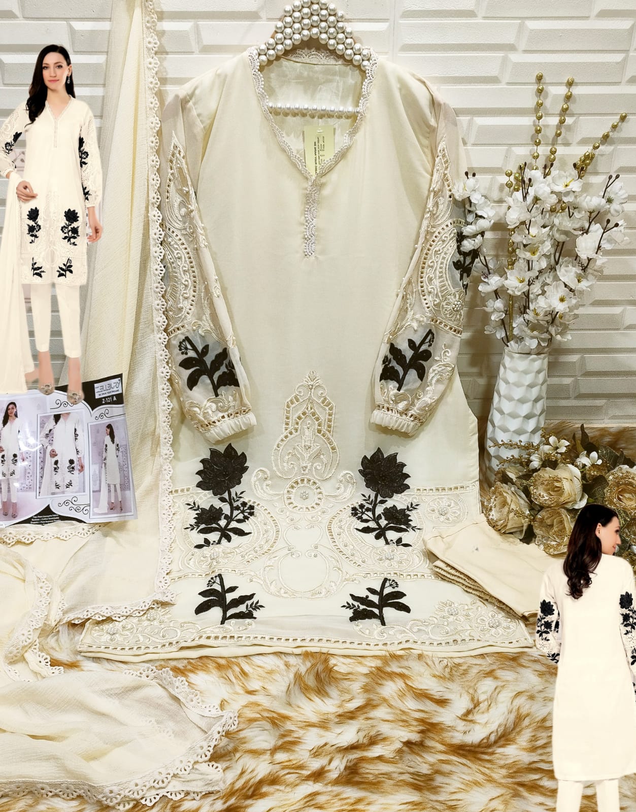 Z 121-A Zellbury Georgette Pakistani Readymade Suits