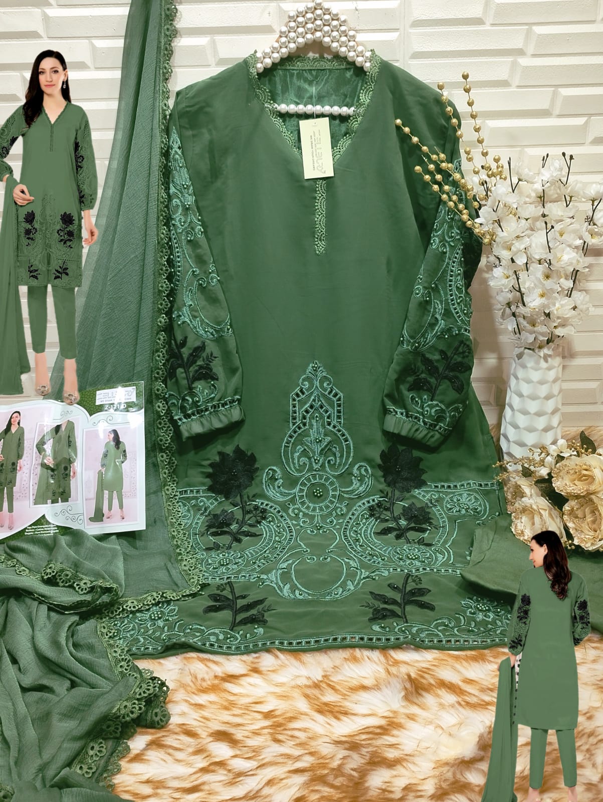 Z 121-D Zellbury Georgette Pakistani Readymade Suits