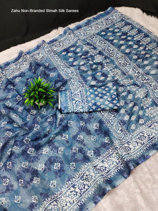 Zahu Non-Branded Stmah Silk Sarees