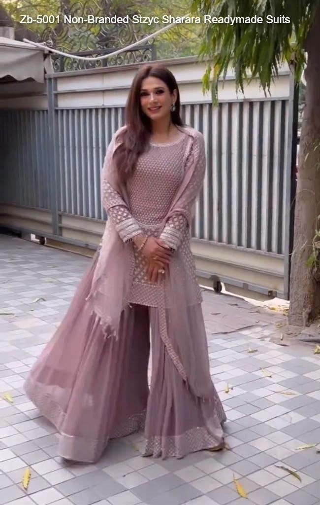 Zb-5001 Non-Branded Stzyc Sharara Readymade Suits