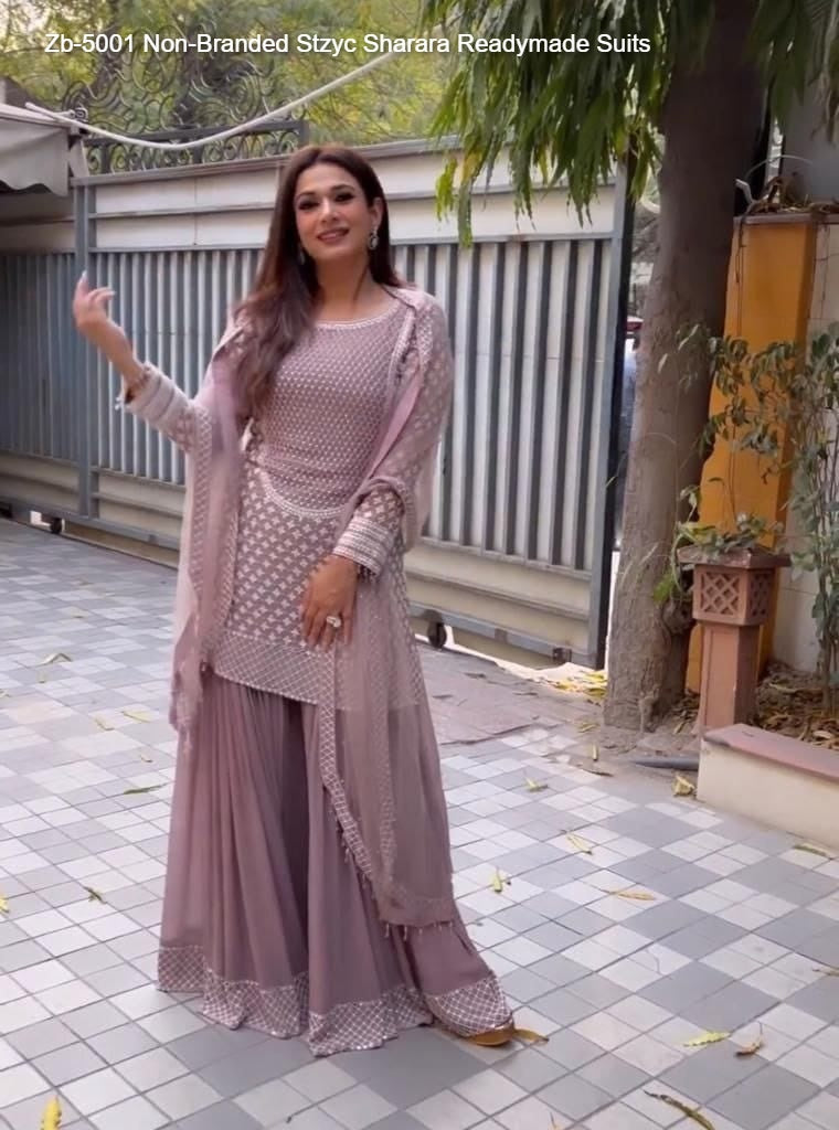 Zb-5001 Non-Branded Stzyc Sharara Readymade Suits