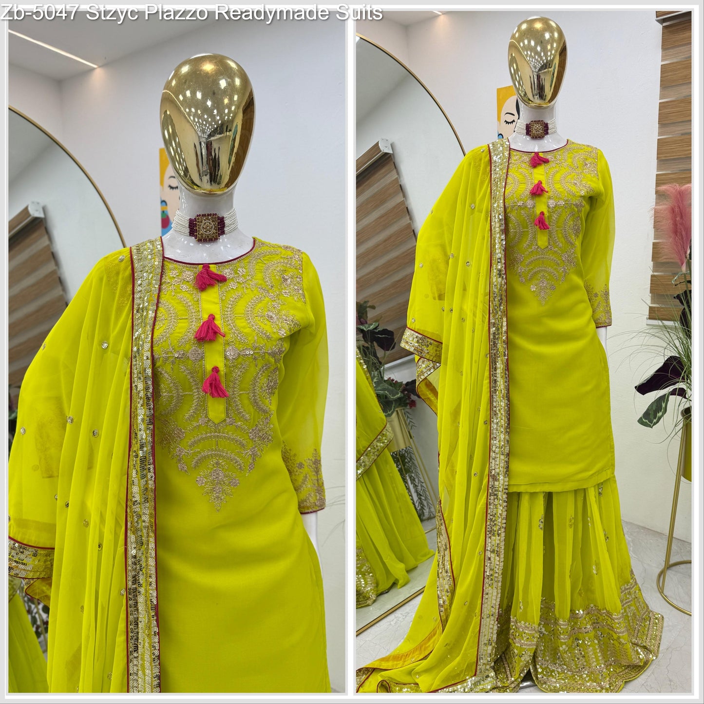 Zb-5047 Stzyc Plazzo Readymade Suits