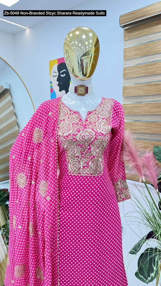 Zb-5049 Non-Branded Stzyc Sharara Readymade Suits