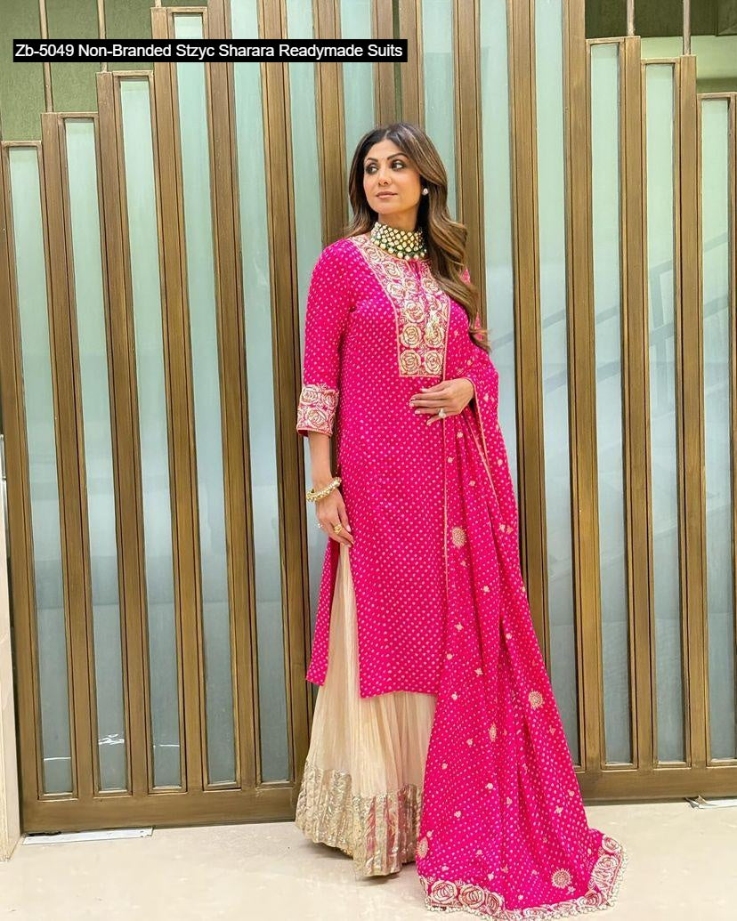 Zb-5049 Non-Branded Stzyc Sharara Readymade Suits