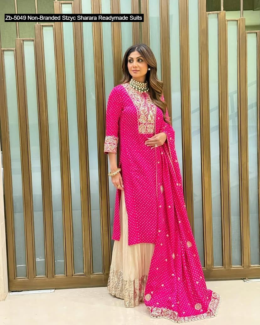Zb-5049 Non-Branded Stzyc Sharara Readymade Suits