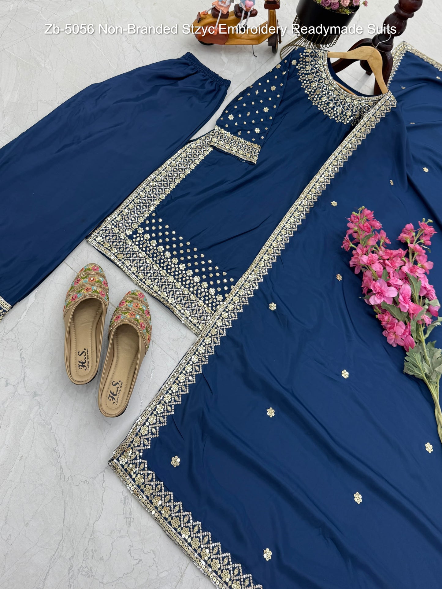 Zb-5056 Non-Branded Stzyc Embroidery Readymade Suits