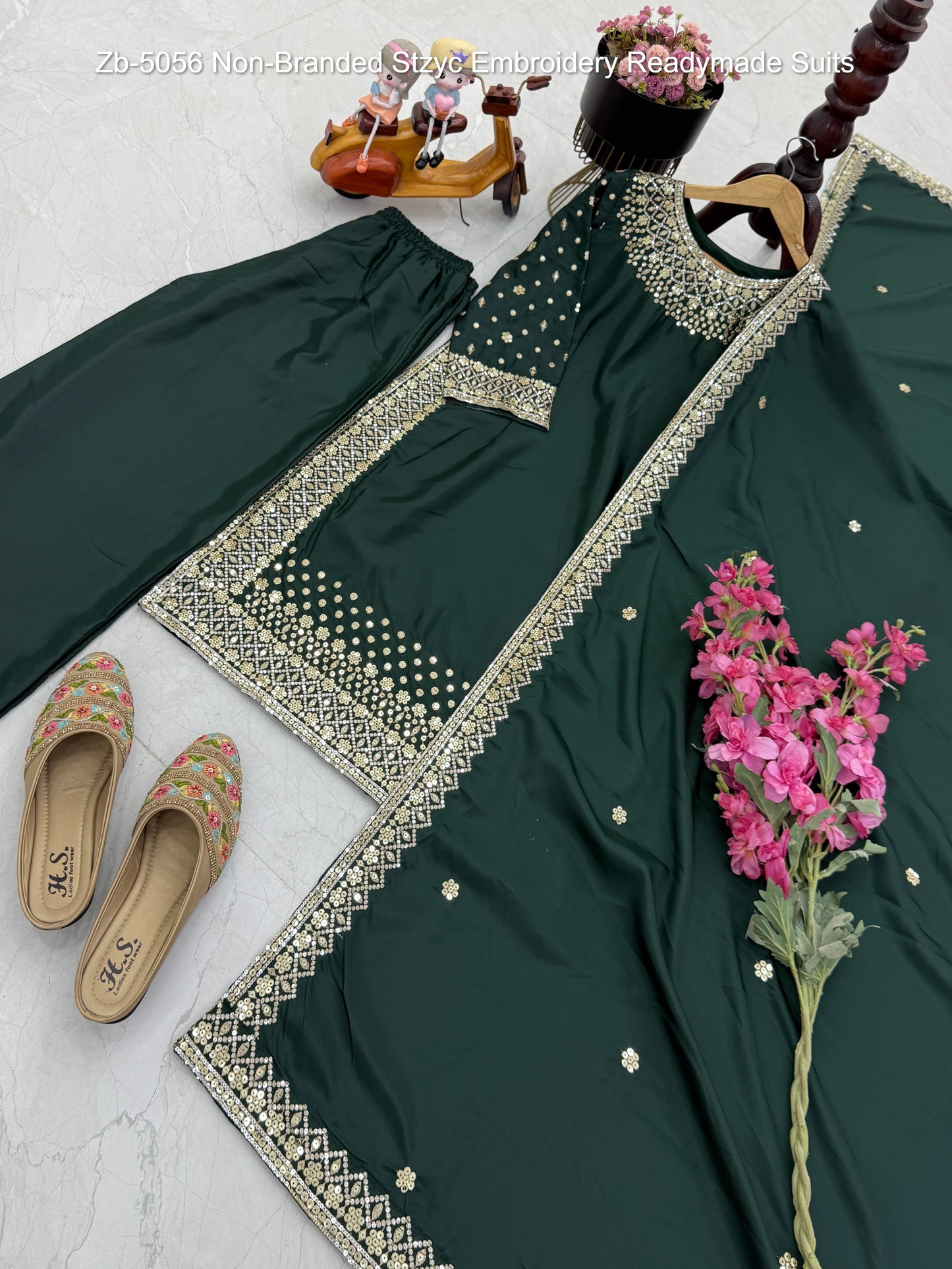 Zb-5056 Non-Branded Stzyc Embroidery Readymade Suits