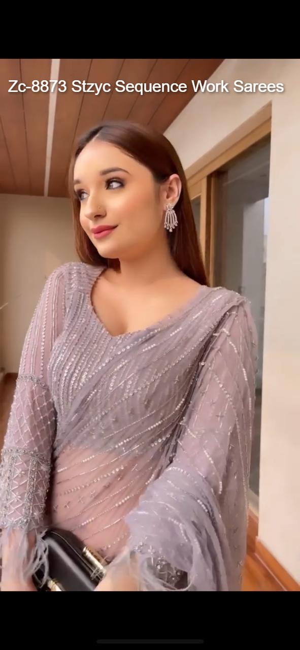 Zc-8873 Stzyc Sequence Work Sarees