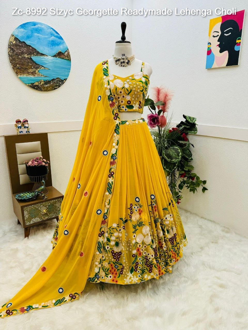 Zc-8992 Stzyc Georgette Readymade Lehenga Choli