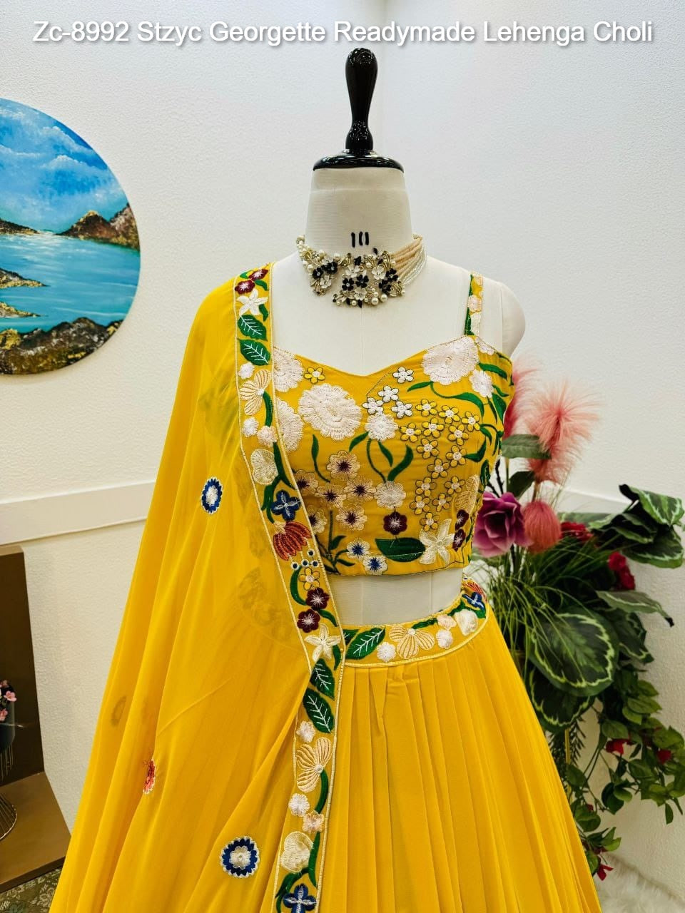 Zc-8992 Stzyc Georgette Readymade Lehenga Choli