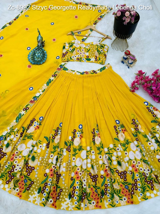 Zc-8992 Stzyc Georgette Readymade Lehenga Choli