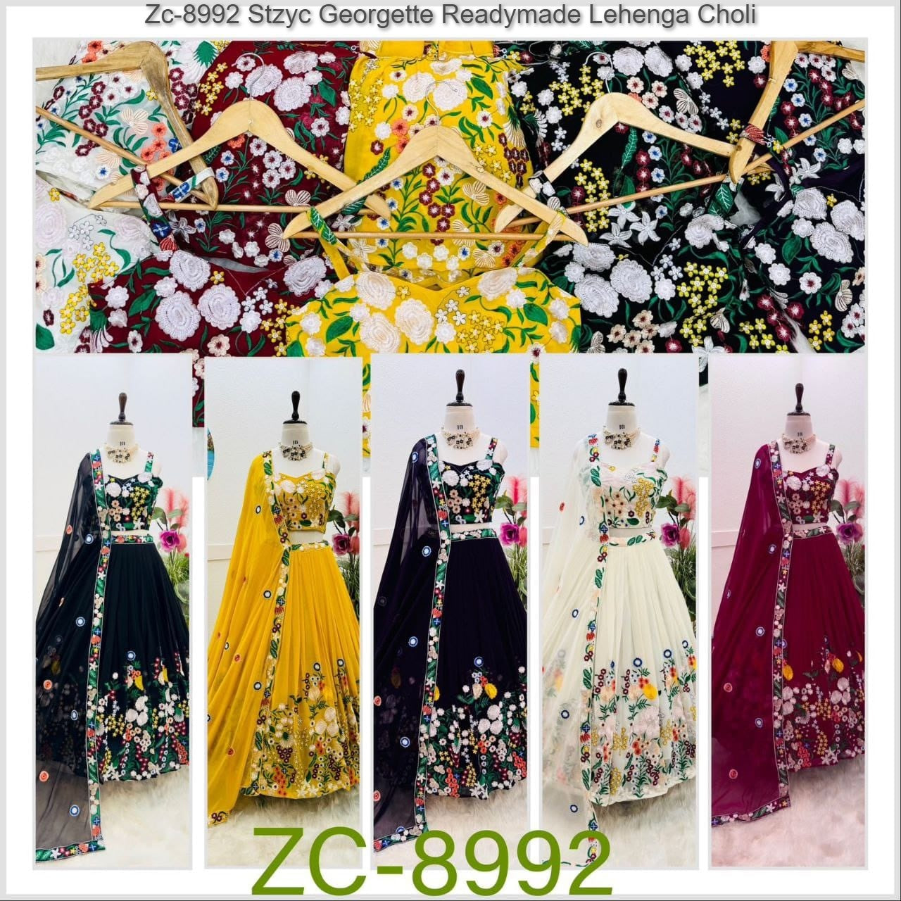 Zc-8992 Stzyc Georgette Readymade Lehenga Choli