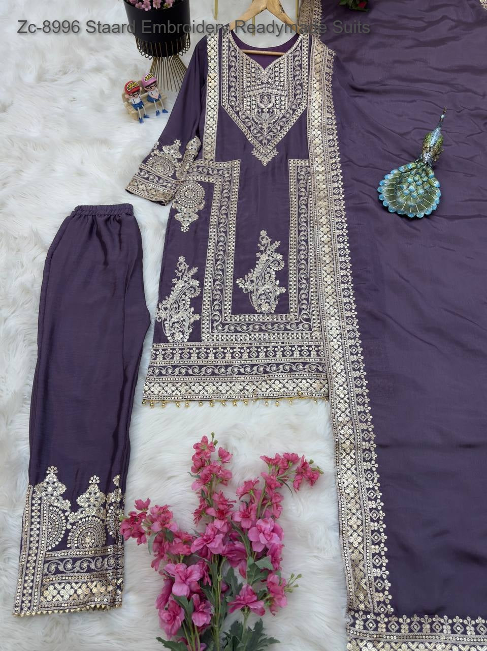 Zc-8996 Staard Embroidery Readymade Suits