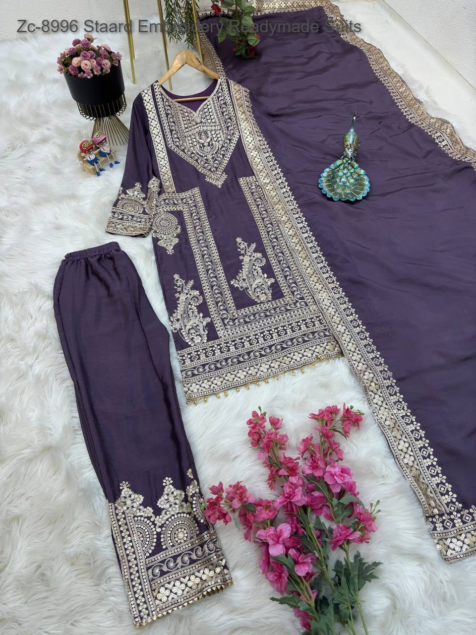 Zc-8996 Staard Embroidery Readymade Suits