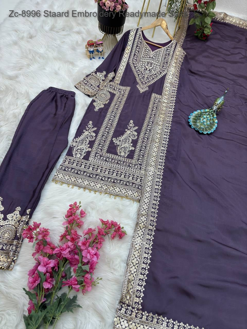 Zc-8996 Staard Embroidery Readymade Suits