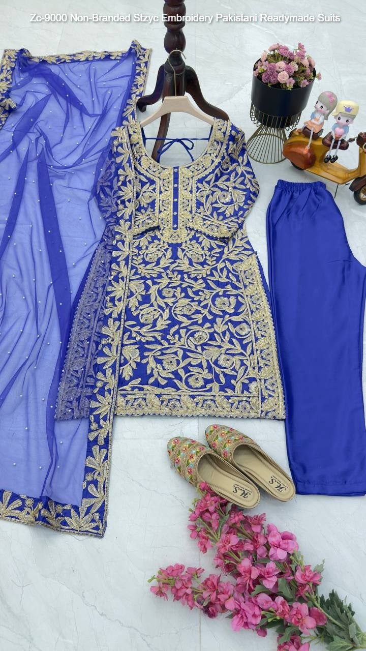 Zc-9000 Non-Branded Stzyc Embroidery Pakistani Readymade Suits