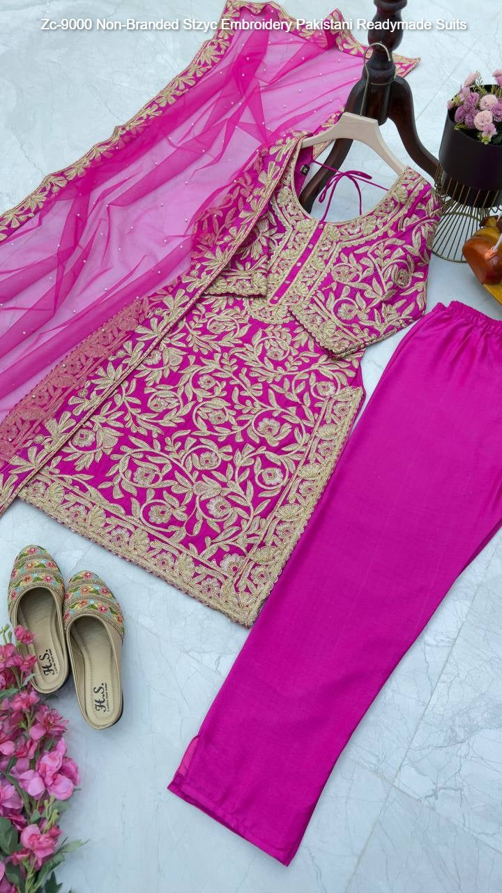 Zc-9000 Non-Branded Stzyc Embroidery Pakistani Readymade Suits
