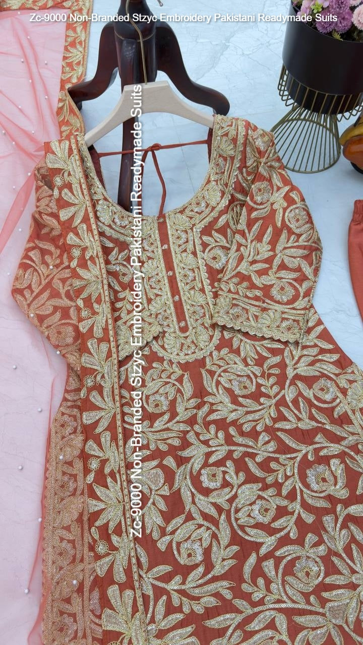Zc-9000 Non-Branded Stzyc Embroidery Pakistani Readymade Suits