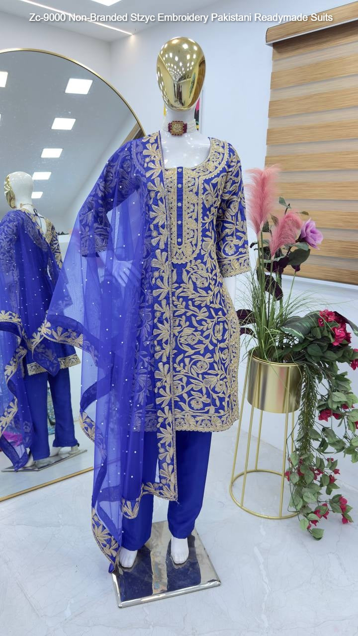 Zc-9000 Non-Branded Stzyc Embroidery Pakistani Readymade Suits