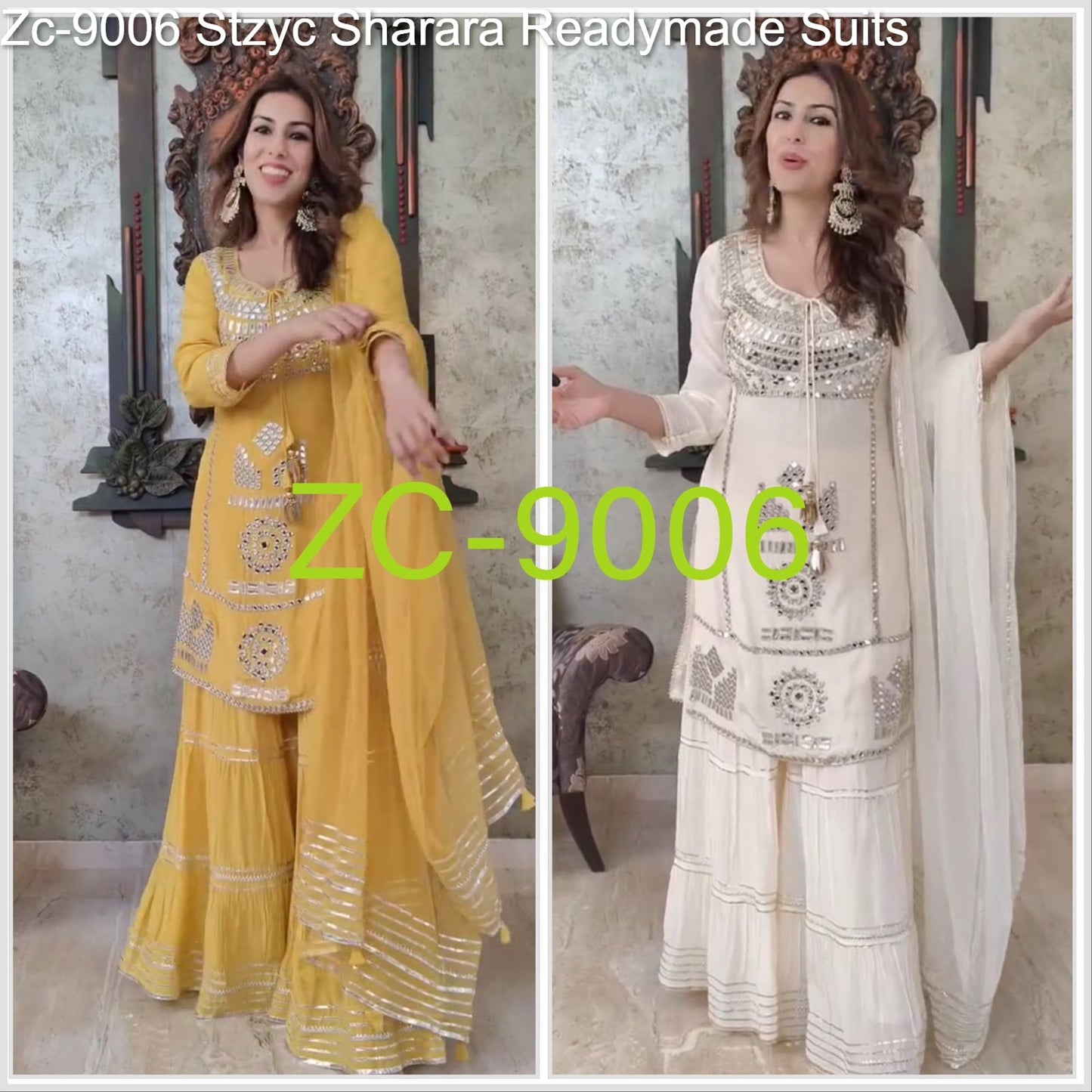 Zc-9006 Stzyc Sharara Readymade Suits