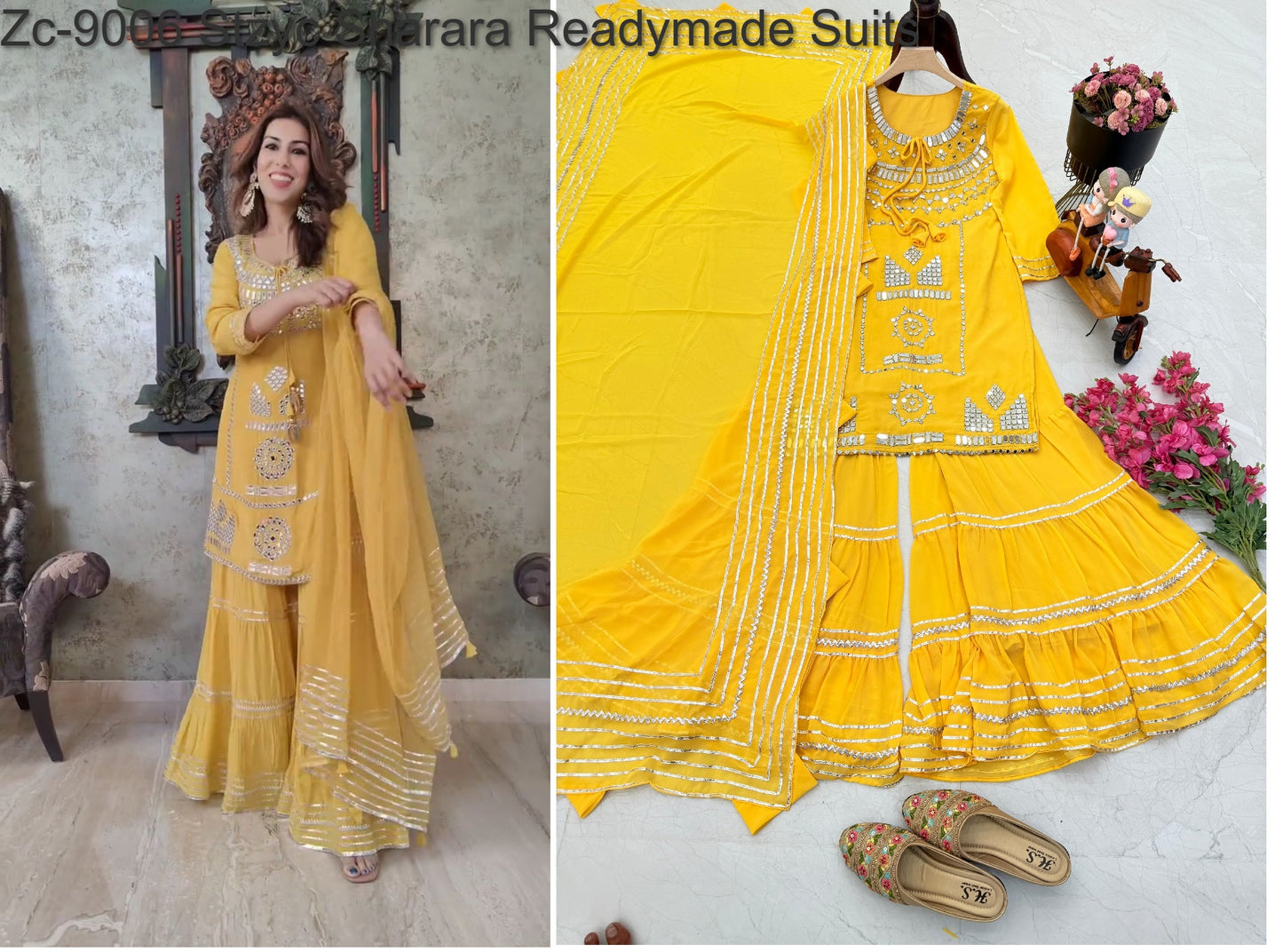 Zc-9006 Stzyc Sharara Readymade Suits