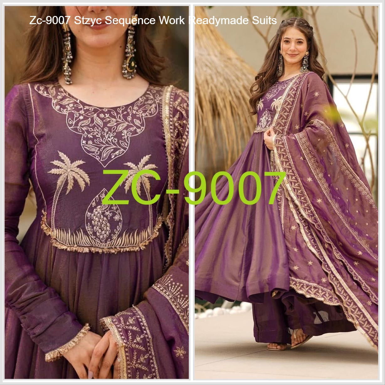 Zc-9007 Stzyc Sequence Work Readymade Suits