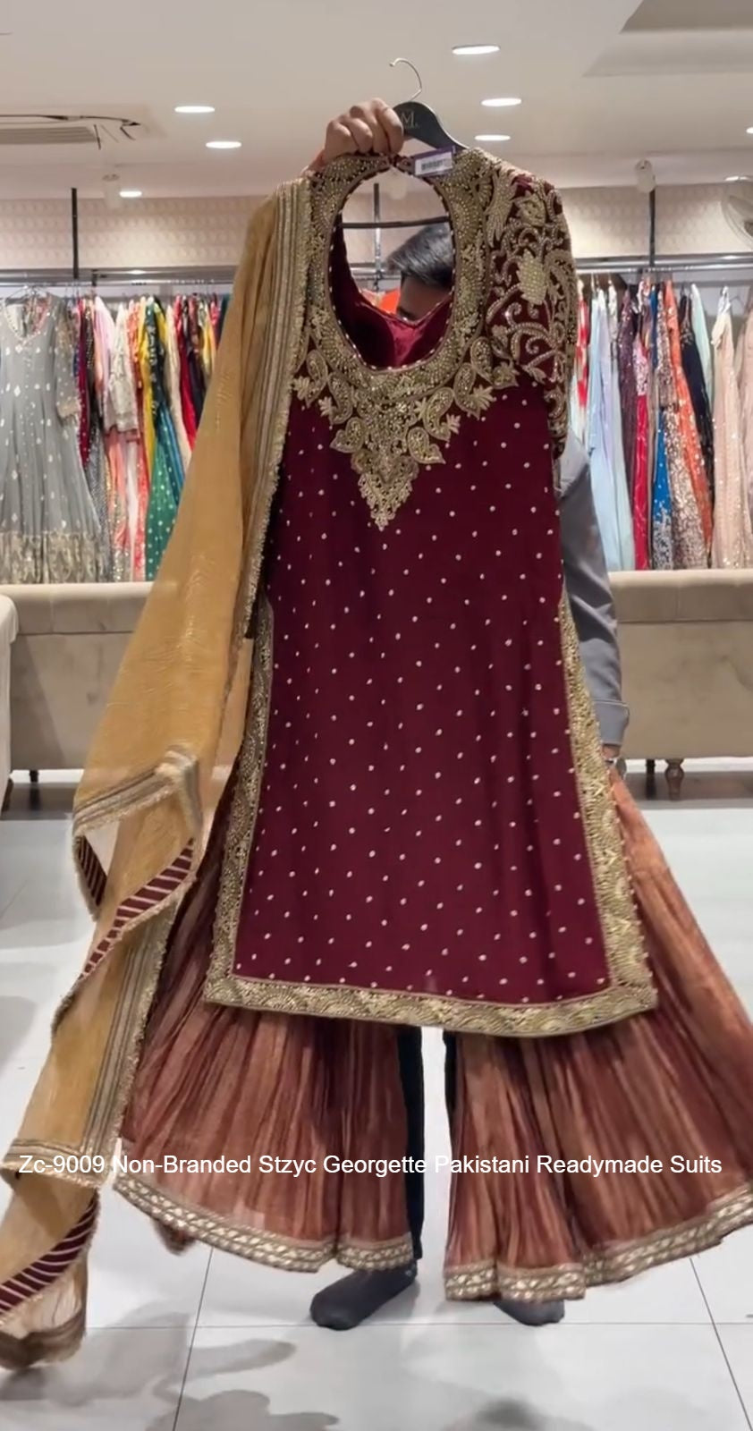 Zc-9009 Non-Branded Stzyc Georgette Pakistani Readymade Suits