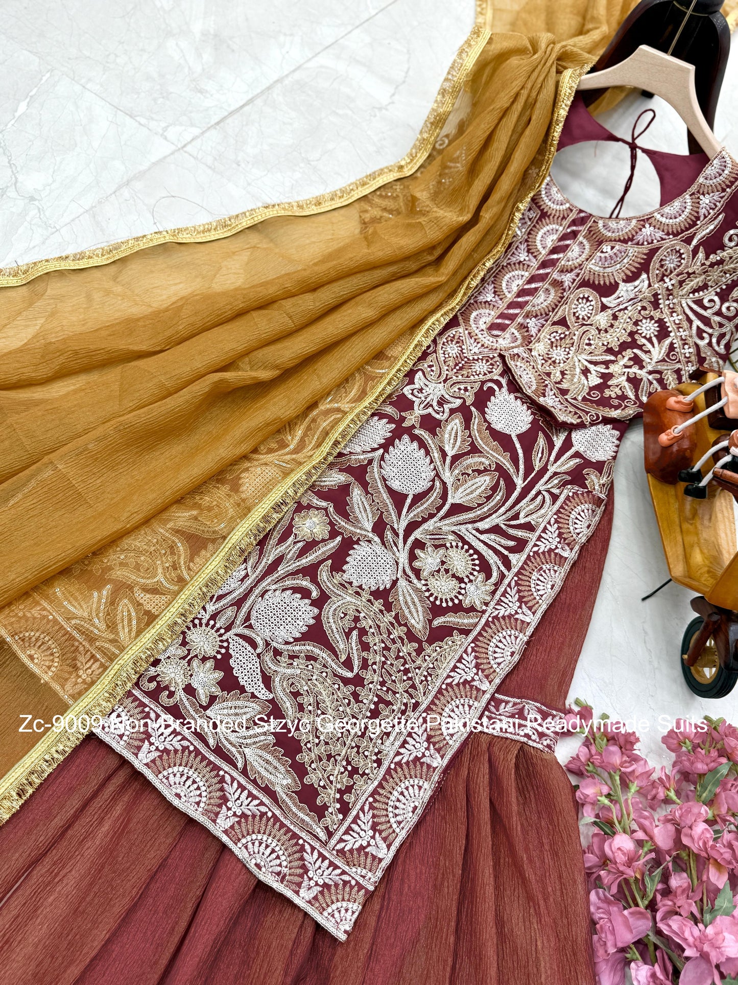Zc-9009 Non-Branded Stzyc Georgette Pakistani Readymade Suits