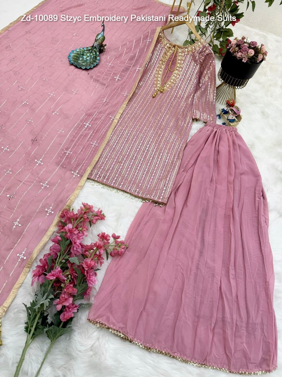 Zd-10089 Stzyc Embroidery Pakistani Readymade Suits