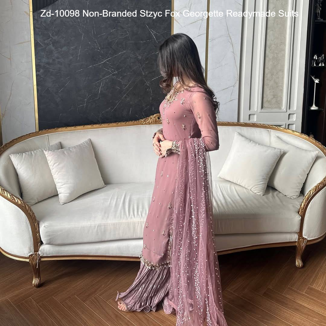 Zd-10098 Non-Branded Stzyc Fox Georgette Readymade Suits