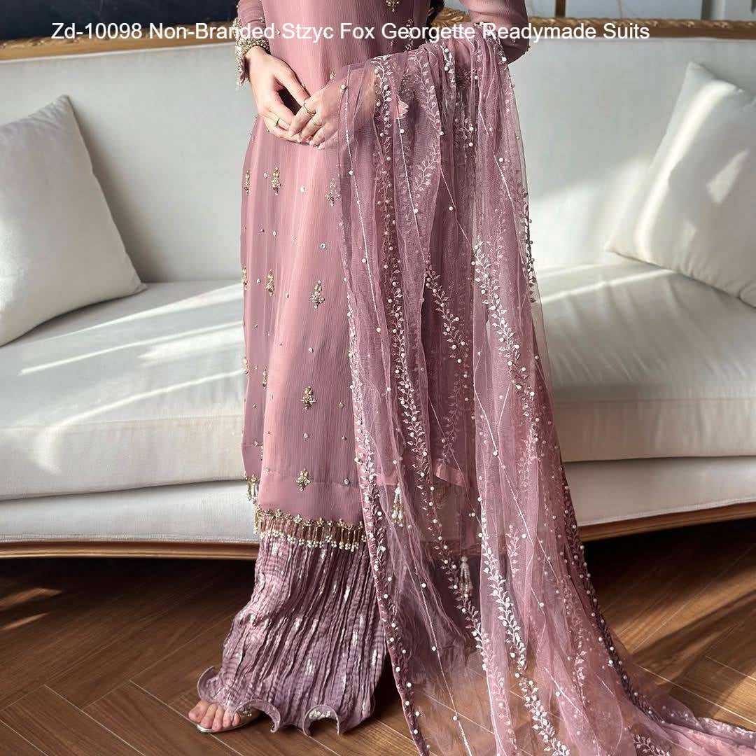 Zd-10098 Non-Branded Stzyc Fox Georgette Readymade Suits