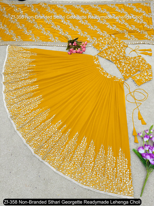 Zf-358 Non-Branded Sthari Georgette Readymade Lehenga Choli
