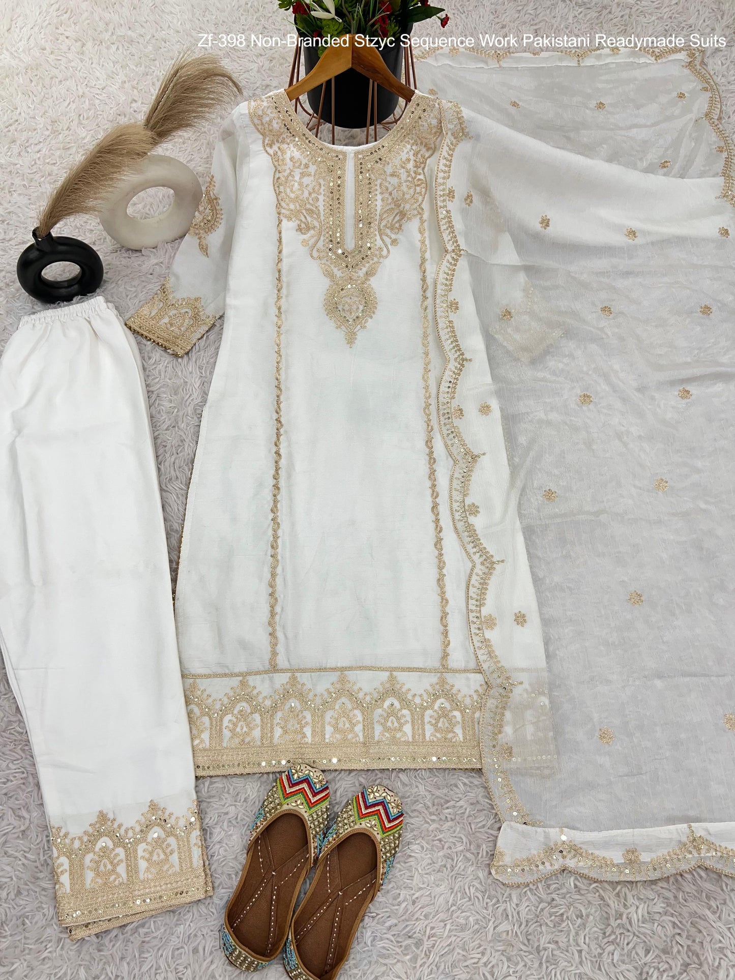 Zf-398 Non-Branded Stzyc Sequence Work Pakistani Readymade Suits