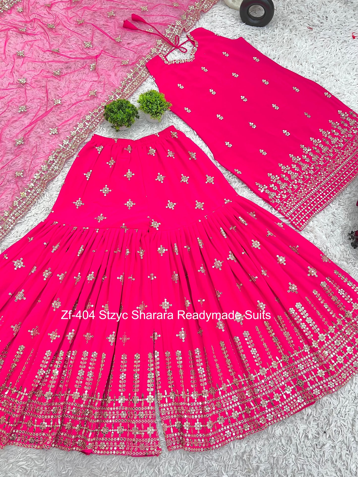 Zf-404 Stzyc Sharara Readymade Suits