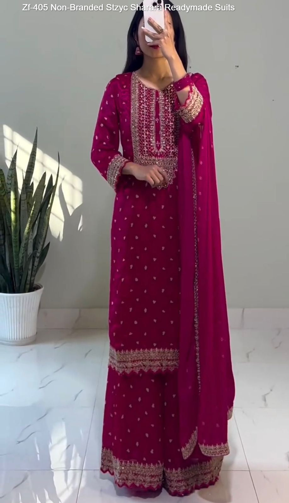 Zf-405 Non-Branded Stzyc Sharara Readymade Suits