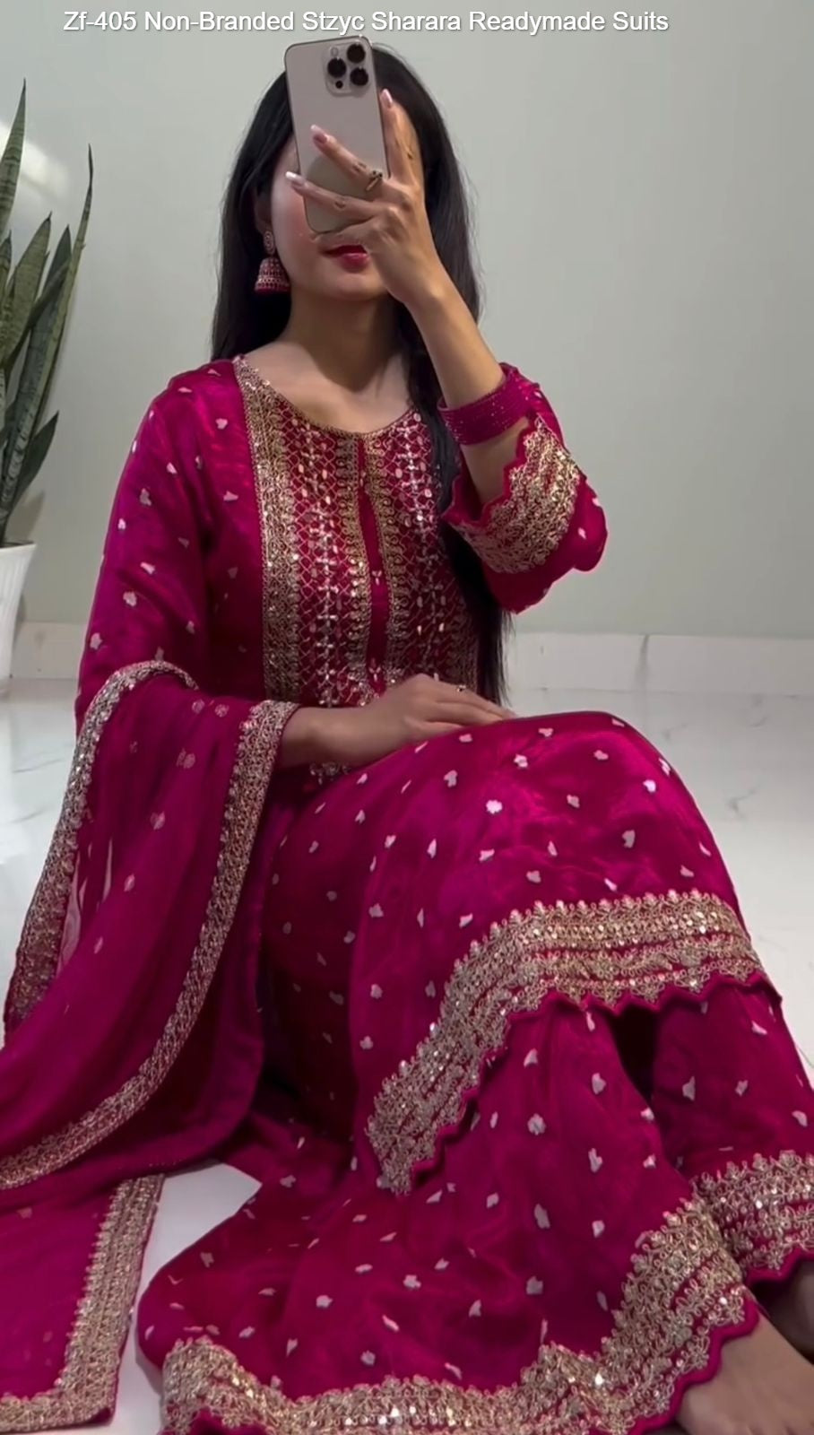 Zf-405 Non-Branded Stzyc Sharara Readymade Suits