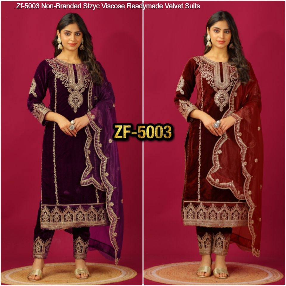 Zf-5003 Non-Branded Stzyc Viscose Readymade Velvet Suits